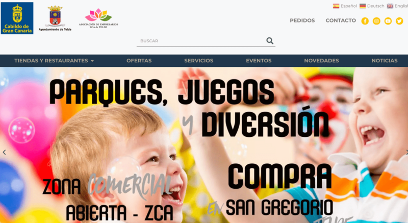 Imagen de la plataforma online de la Zona Comercial Abierta de San Gregorio / TA